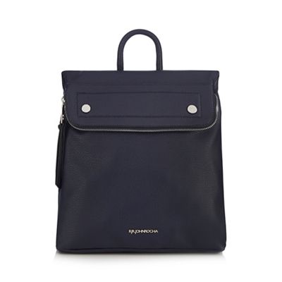 Navy fold down backpack